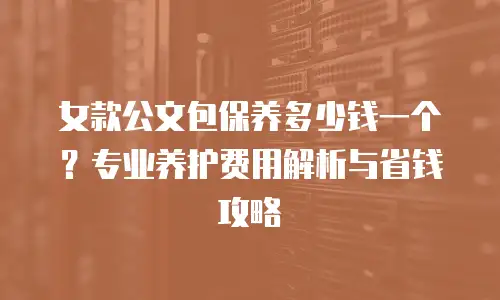 女款公文包保养多少钱一个？专业养护费用解析与省钱攻略