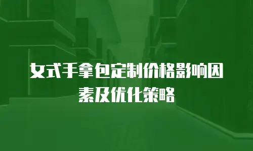 女式手拿包定制价格影响因素及优化策略