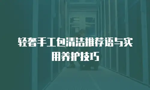 轻奢手工包清洁推荐语与实用养护技巧