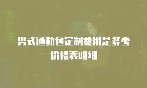 男式通勤包定制费用是多少价格表明细