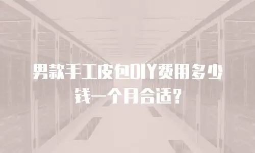 男款手工皮包DIY费用多少钱一个月合适？