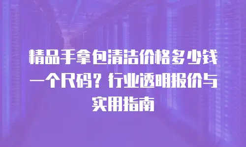 精品手拿包清洁价格多少钱一个尺码？行业透明报价与实用指南