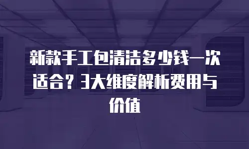 新款手工包清洁多少钱一次适合？3大维度解析费用与价值