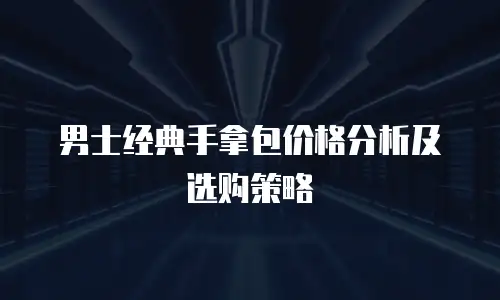 男士经典手拿包价格分析及选购策略