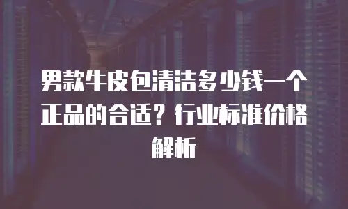 男款牛皮包清洁多少钱一个正品的合适？行业标准价格解析