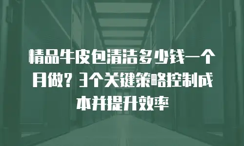 精品牛皮包清洁多少钱一个月做？3个关键策略控制成本并提升效率