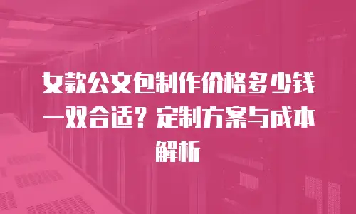 女款公文包制作价格多少钱一双合适？定制方案与成本解析