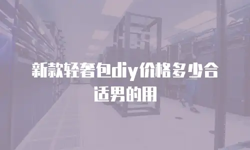 新款轻奢包diy价格多少合适男的用