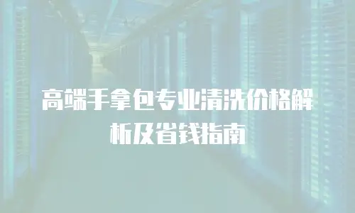 高端手拿包专业清洗价格解析及省钱指南