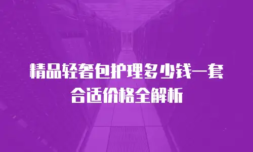 精品轻奢包护理多少钱一套合适价格全解析