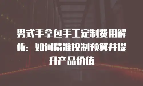 男式手拿包手工定制费用解析：如何精准控制预算并提升产品价值