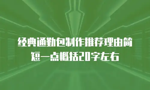 经典通勤包制作推荐理由简短一点概括20字左右