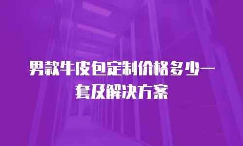 男款牛皮包定制价格多少一套及解决方案