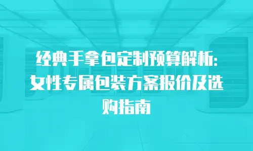 经典手拿包定制预算解析：女性专属包装方案报价及选购指南