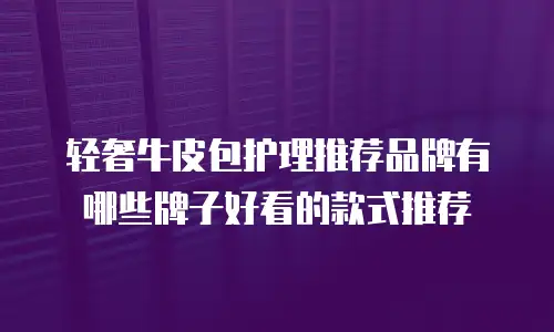 轻奢牛皮包护理推荐品牌有哪些牌子好看的款式推荐