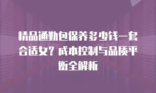 精品通勤包保养多少钱一套合适女？成本控制与品质平衡全解析