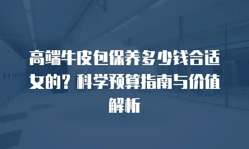 高端牛皮包保养多少钱合适女的？科学预算指南与价值解析
