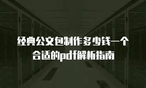 经典公文包制作多少钱一个合适的pdf解析指南