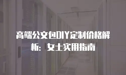 高端公文包DIY定制价格解析：女士实用指南