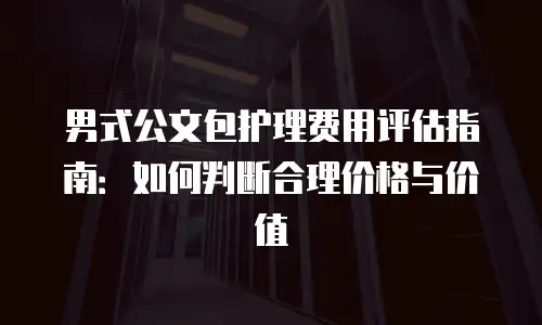 男式公文包护理费用评估指南：如何判断合理价格与价值