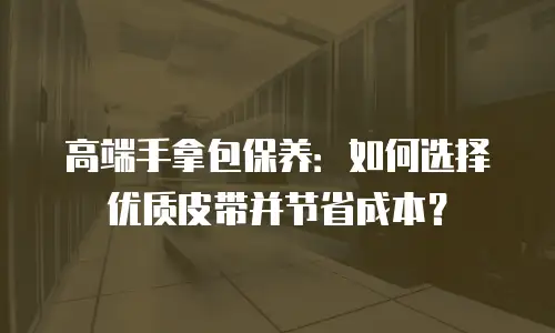 高端手拿包保养：如何选择优质皮带并节省成本？