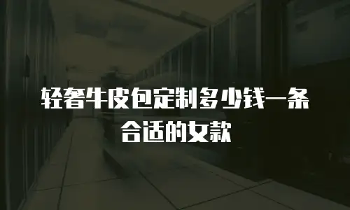 轻奢牛皮包定制多少钱一条合适的女款