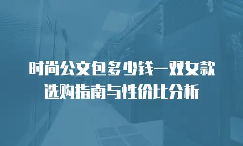 时尚公文包多少钱一双女款选购指南与性价比分析