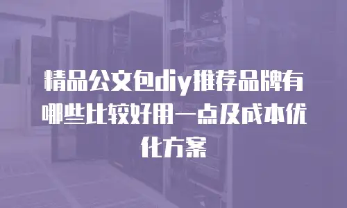 精品公文包diy推荐品牌有哪些比较好用一点及成本优化方案