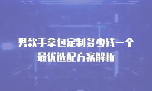 男款手拿包定制多少钱一个 最优选配方案解析