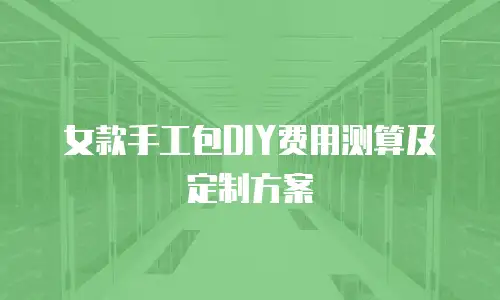 女款手工包DIY费用测算及定制方案