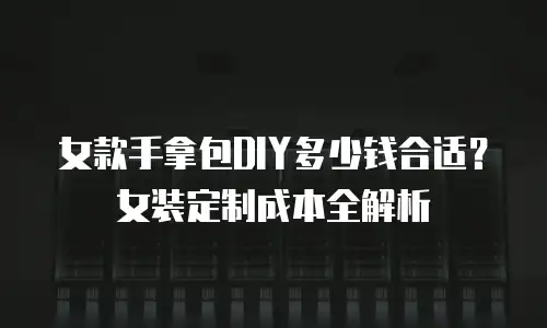 女款手拿包DIY多少钱合适？女装定制成本全解析