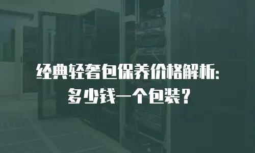 经典轻奢包保养价格解析：多少钱一个包装？