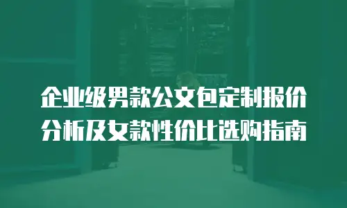 企业级男款公文包定制报价分析及女款性价比选购指南