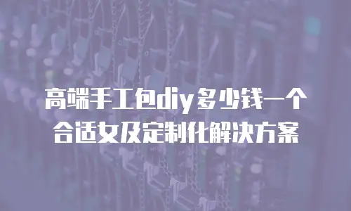 高端手工包diy多少钱一个合适女及定制化解决方案