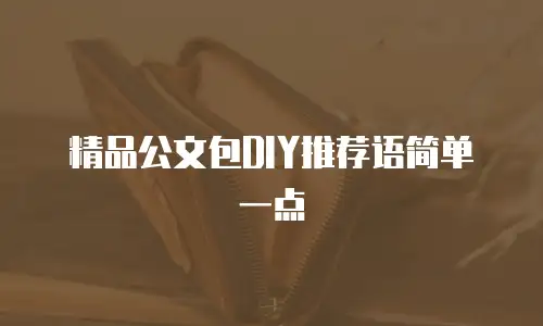精品公文包DIY推荐语简单一点