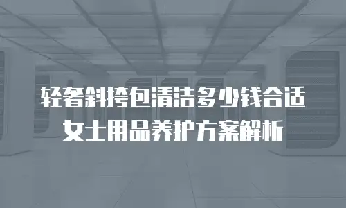 轻奢斜挎包清洁多少钱合适 女士用品养护方案解析