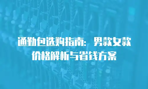 通勤包选购指南：男款女款价格解析与省钱方案