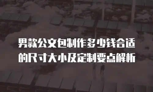 男款公文包制作多少钱合适的尺寸大小及定制要点解析
