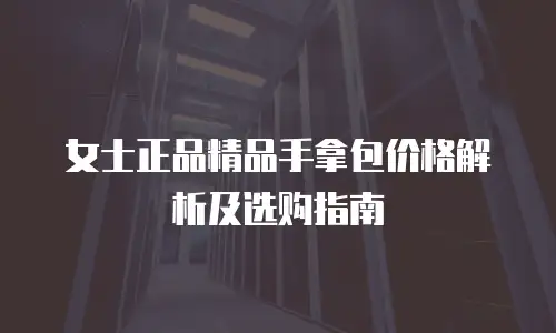 女士正品精品手拿包价格解析及选购指南