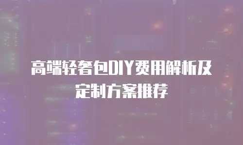 高端轻奢包DIY费用解析及定制方案推荐
