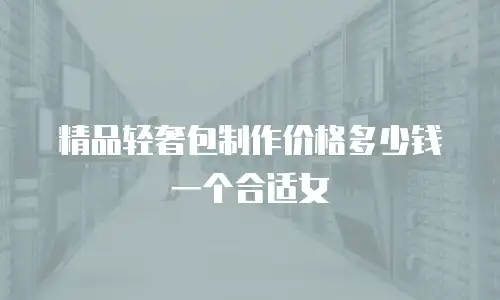 精品轻奢包制作价格多少钱一个合适女