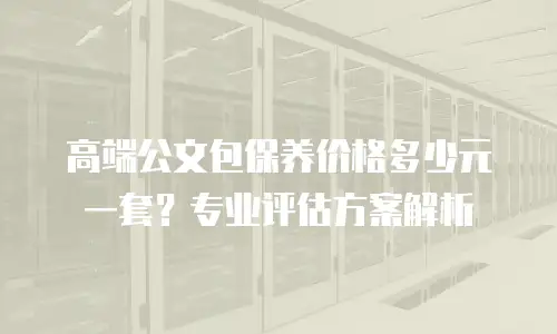 高端公文包保养价格多少元一套？专业评估方案解析