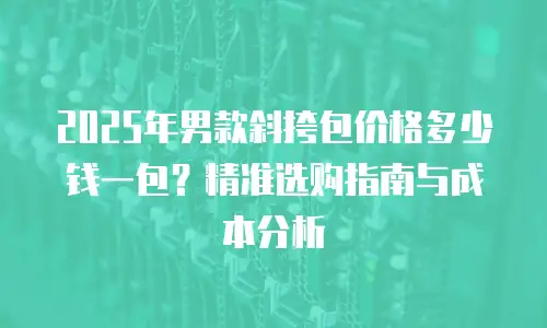 2025年男款斜挎包价格多少钱一包？精准选购指南与成本分析