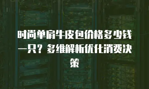 时尚单肩牛皮包价格多少钱一只？多维解析优化消费决策