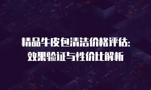 精品牛皮包清洁价格评估：效果验证与性价比解析