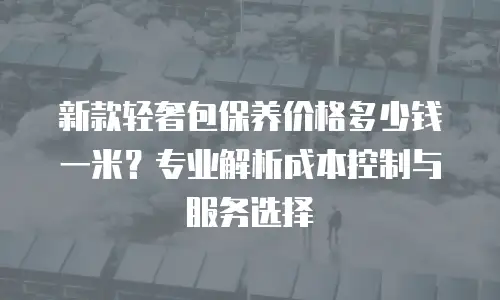 新款轻奢包保养价格多少钱一米？专业解析成本控制与服务选择