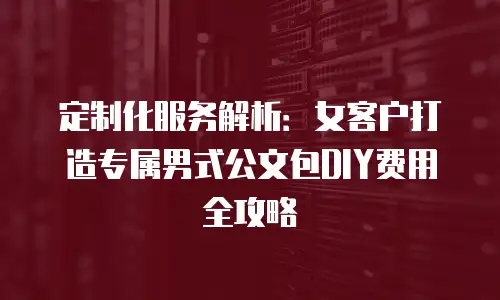 定制化服务解析：女客户打造专属男式公文包DIY费用全攻略