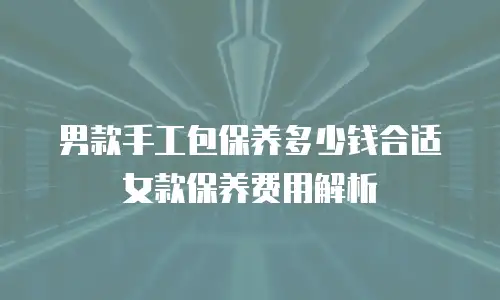 男款手工包保养多少钱合适女款保养费用解析