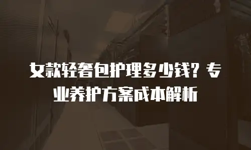 女款轻奢包护理多少钱？专业养护方案成本解析