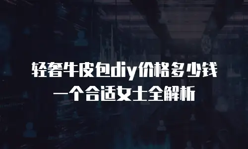 轻奢牛皮包diy价格多少钱一个合适女士全解析